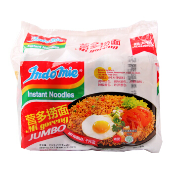 印尼進口Indo mie/營多 原味炒麵129g×4袋